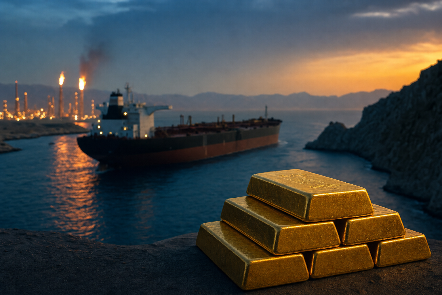 Oil Surges on Iran Tensions as Gold Holds Near Highs